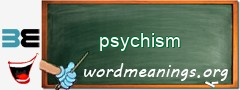 WordMeaning blackboard for psychism